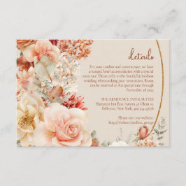 Boho herfst tuin specerijen sinaasappel blush deta informatiekaartje