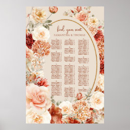 Boho herfst tuin specerijen sinaasappel roest Alfa Poster