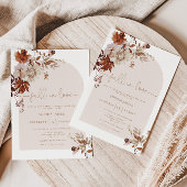 Boho-Herfst uit liefde voor de bruid doucheuitnodi Kaart