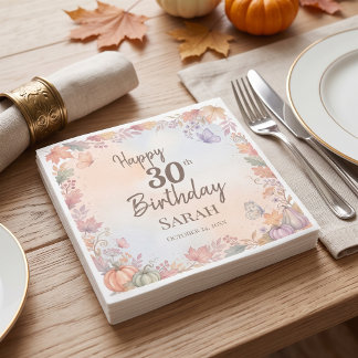 Boho Herfst Verjaardag Pompoen Custom Servet