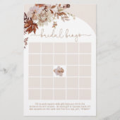 Boho herfst vrijgezellenfeest bingo game (Voorkant)