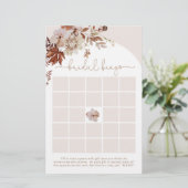 Boho herfst vrijgezellenfeest bingo game (Staand voorkant)