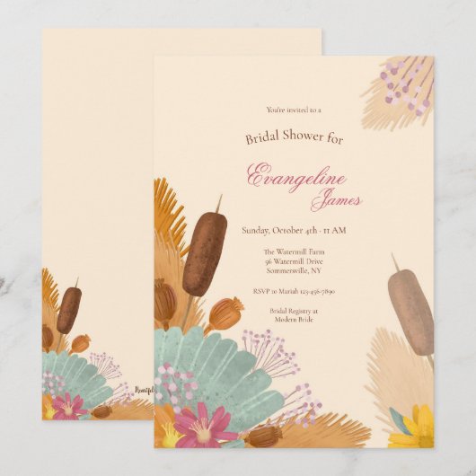 Boho Herfst Vrijgezellenfeest Kaart (Voorkant / Achterkant)