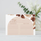 Boho herfst Vrijgezellenfeest Receptenkaart (Staand voorkant)