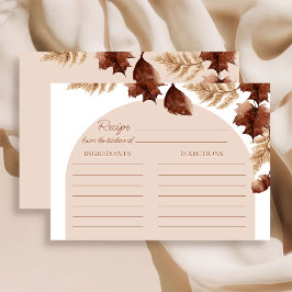 Boho herfst Vrijgezellenfeest Receptenkaart