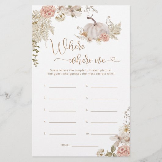 Boho herfst Waar waren we vrijgezellenfeest? (Voorkant)