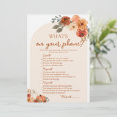 Boho Herfst Wat is er op je telefoon Vrijgezellenf Kaart (Staand voorkant)