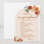 Boho Herfst Wat is er op je telefoon Vrijgezellenf Kaart (Voorkant / Achterkant)