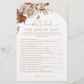 Boho herfst Wat zei de groom over brudal game? (Voorkant)