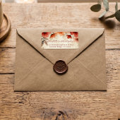 Boho herfst waterverf bloem terracotta bruiloft etiket