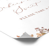 Boho Herfst Waterverf Floral baby's zijn zoete geb Poster (Hoek)