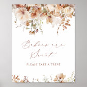 Boho Herfst Waterverf Floral baby's zijn zoete geb Poster (Voorkant)