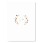 Boho Herfst Weiland Bloemen Trouwtafel Nummers Kaart (Achterkant)