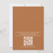Boho-herfst-wildbloem-terracotta-QR-code-huwelijk Kaart (Achterkant)