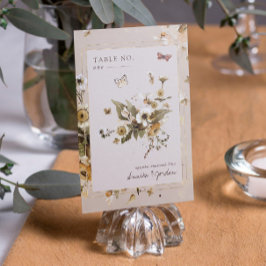 Boho herfst Wildbloemen | Bruiloft Kaart