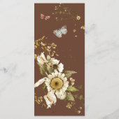 Boho herfst Wildbloemen | Huwelijksmenu Menu (Achterkant)