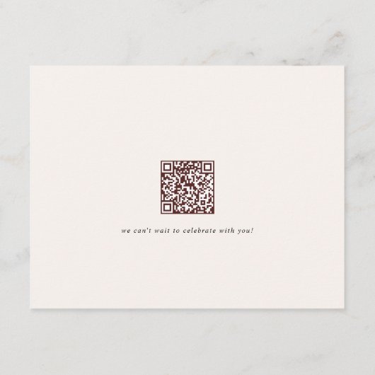 Boho Herfst Wildbloemen Trouwgegevens Informatiekaartje (Achterkant)