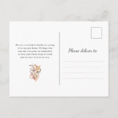 Boho herfst Wildbloemen | Verhuisaankondiging Aankondigingskaart (Achterkant)