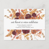 Boho herfst Wildbloemen | Verhuisaankondiging Aankondigingskaart (Voorkant)