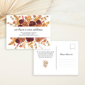 Boho herfst Wildbloemen | Verhuisaankondiging Aankondigingskaart