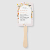 Boho Herfst Wilde Bloem |  Bloemige Trouwprogramma Handwaaier (Voorkant)