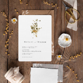 Boho Herfst Wilde Bloem | Botanische Bruiloft Kaart