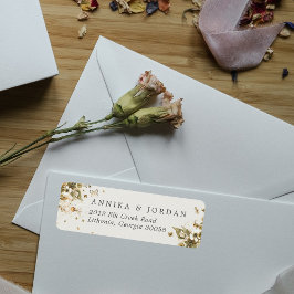 Boho Herfst Wilde Bloem | Botanische Retouradres Etiket