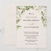 Boho Herfst Wilde Bloem | Botanische Trouw Kaart (Voorkant / Achterkant)