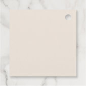 Boho Herfst Wilde Bloem Tan Beige Terracotta Bruil Bedankjes Labels (Achterkant)