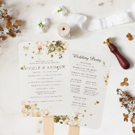 Boho Herfst Wilde Bloem | Trouwprogramma Handventi Handwaaier