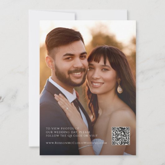 Boho Herfst Wilde Bloem | uitnodiging voor elopeme (Achterkant)