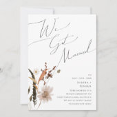 Boho Herfst Wilde Bloem | uitwisselingsaankondigin Kaart (Voorkant)