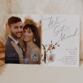 Boho Herfst Wilde Bloem | uitwisselingsaankondigin Kaart