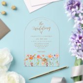Boho herfst Wilde Bloemen Bruiloft Acryl Uitnodigingen (Insitu (Huwelijk))
