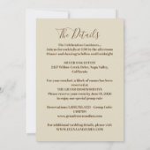 Boho Herfst Wilde Bloemen Bruiloft Details Kaart (Achterkant)