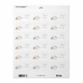 Boho Herfst Wilde Bloemen Bruiloft RSVP Retouradre Etiket (Full Sheet)