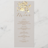 Boho Herfst Wilde Bloemen Bruiloftsmenu Menu (Voorkant)