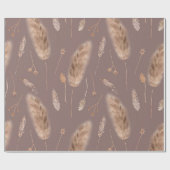 Boho Herfst Wilde Bloemen Cadeaupapier (Vlak)