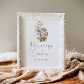 Boho herfst wilde paddenstoel hoeveel snoepjes poster