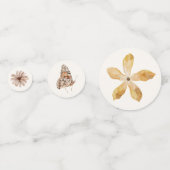 Boho-herfst-wildebloem-bruidsfeest Confetti (Achterkanten)