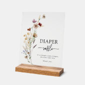 Boho Herfst Wildflower Acryl teken Acryl Bord (Hoek)