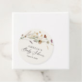 Boho Herfst Wildflower Baby shower Bedankjes Labels (In situ)