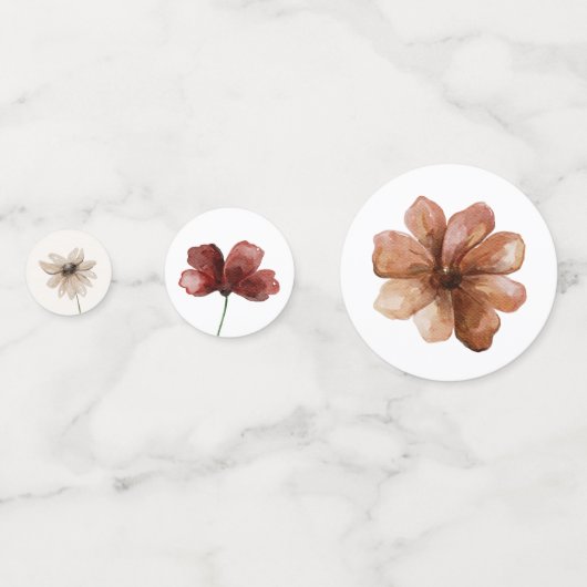 Boho Herfst Wildflower Baby shower Confetti (Voorkanten)