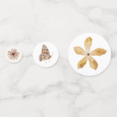 Boho Herfst Wildflower Baby shower Confetti (Achterkanten)