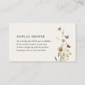 Boho Herfst Wildflower Baby shower Display Shower Informatiekaartje (Voorkant)