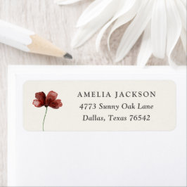 Boho Herfst Wildflower Baby shower Return Address Etiket