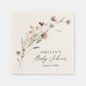 Boho Herfst Wildflower Baby shower Servet (Voorkant)
