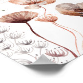 Boho Herfst Wildflower Baby shower Welkomstteken Poster (Hoek)