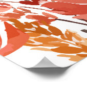 Boho Herfst Wildflower Baby shower Welkomstteken Poster (Hoek)