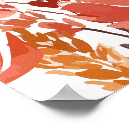 Boho Herfst Wildflower Baby shower Welkomstteken Poster (Hoek)